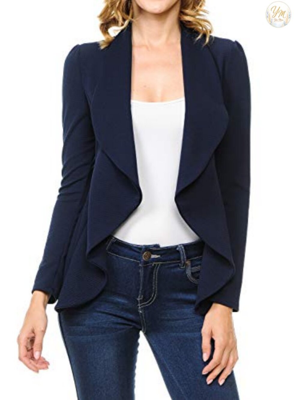 Women's Long Sleeve Open Front Lightweight Blazer